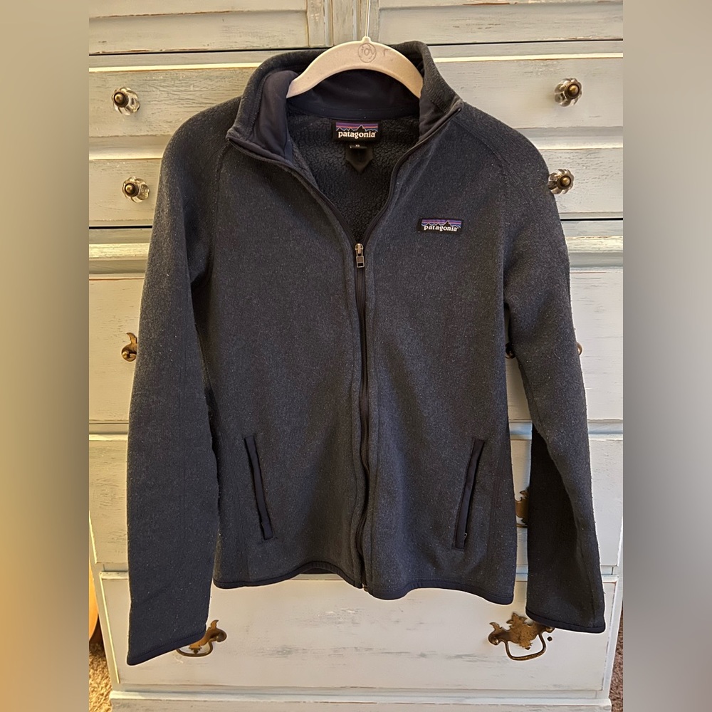 Patagonia full zip better sweater Navy sz XS